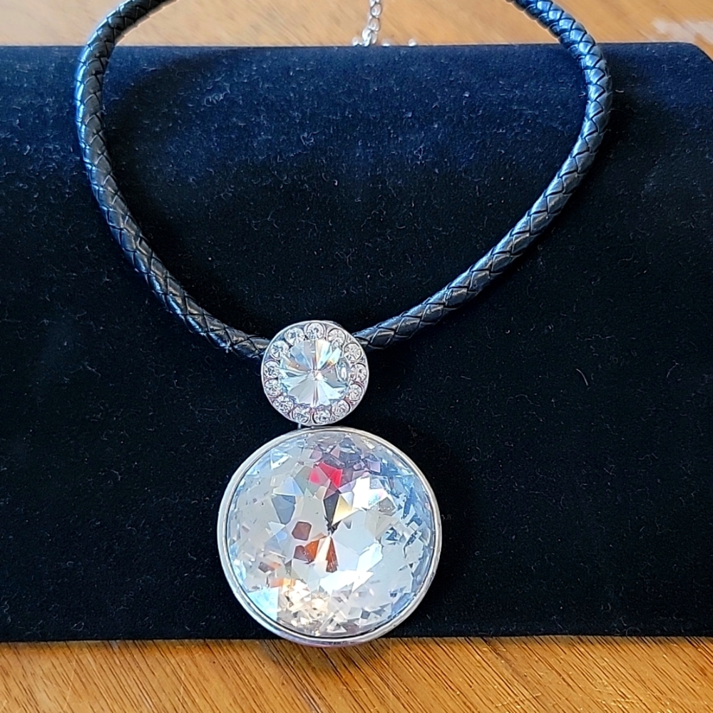 Large Rhinestone Statement Necklace - image 1